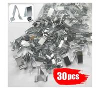 HUBXHEIY Metal Car Door Strip Lining Fastener Trim Panel Clip for Auto Trunk Tailgate Retainer Metal Clips V Type Clamps(30pcs)