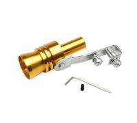 HUBXHEIY Vehicle Tailpipe Car Turbomuffler Modified Refit Device Sound Simulator XL Size Exhaust Pipe Turbo Sound Whistle Truck(Gold)