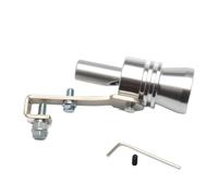 HUBXHEIY Vehicle Tailpipe Car Turbomuffler Modified Refit Device Sound Simulator XL Size Exhaust Pipe Turbo Sound Whistle Truck(Silver)