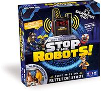 HUCH!, Stop the Robots, Cooperative Games, Electronic Puzzle Game Children, Exciting Walkie Talkie Game with 9 Levels, for 1 to 6 Players from 7 Years