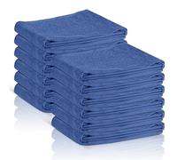 Huck Surgical Towels for Cleaning 12 Pack 100% Cotton Size 16x26 for Kitchen, Car Wash, Bar, Home, Windows, Metal, Glass Super Absorbent Lint Free (Blue)