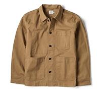Huckberry Flint and Tinder Classic Chore Coat, Mens Lightweight Cotton Jacket, British Khaki, S