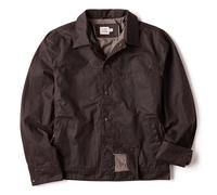 Huckberry Flint and Tinder James Waxed Snap Jacket, Dark Brown, X-Large