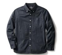 Huckberry Flint and Tinder Men's Classic Oxford Button Down Shirt- Long Sleeve, Stretch Fabric- Button Down Shirts for Men, Dark Navy, Large