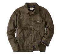 Huckberry Men's Flint And Tinder Flannel Lined Waxed Trucker Jacket Flint and Tinder Trucker Jacket with Flannel Lining, Waxed, Forest, S