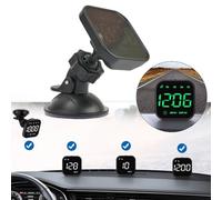 HUD Car Head Up Display with GPS Speedometer Odometer, Digital KMH and For MPH Switch, Compass Direction, Speeding and Fatigue Driving Alarm, Compatible with Any Vehicle (Green)