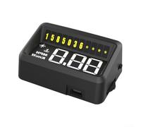 HUD Driving Computer for OBD2 Cars with Speed Temperature Voltage Readings and Switchable Kilometer Mile Indicators