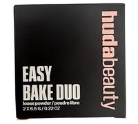 HUDA Beauty Easy Bake Duo Loose Fixing Powder Cherry Peach, Brightening & Colour Correcting Setting Powder, Mattifying, Up to 18 Hours Hold, Non-Comedogenic, 2 Tones
