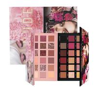 Huda Girl Beauty Rose Gold Remastered + Nude Edition Eyeshadow Palette Combo Kit - 36 Matte And Shimmer Finishes, Includes Black Eyeshadow - Complete