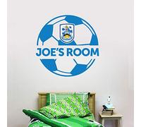 Huddersfield Town Football Club Official Ball & Personalised Name Wall Mural Sticker (60cm Height)