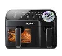 Huddle® 8.5L Premium Dual Basket Air Fryer - 3 Year Cover - Save on your Annual Energy Bill - UK Design with Innovative Match Cooking Technology™ - Faster, Cheaper, Oil Free Cooking