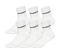 HUDDLE Unisex Socks 6-Pack Basic Logo Short Crew Sport Black 43-46