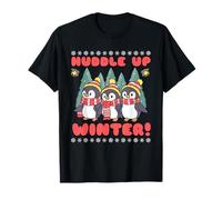 Huddle Up for Winter | Cozy Penguin Cartoon Mood Style T-Shirt