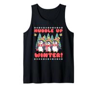 Huddle Up for Winter | Cozy Penguin Cartoon Mood Style Tank Top