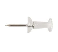 HuddleGlow 100 Pcs Push Pin Thumb Tack Clear Color 3/8inch Drawing Cork Board Office Pushpin