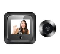HuddleGlow 1Set 2.4 Inch 120° Smart Digital Door Viewer Camera 240X320 HD Visual Doorbell Black