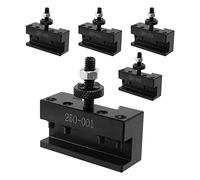 HuddleGlow 5Pcs Quick Change Turning and Facing Lathe Tool Holder Bracket 250-001CNC Tool Post