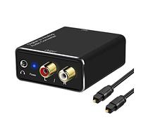 HuddleGlow Digital to Analog Audio Converter, Digital SPDIF Optical to Analog L/R & 3.5Mm AUX Stereo Audio Adapter