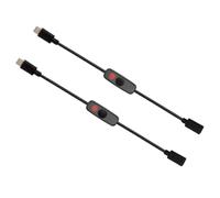 HuddleGlow Power Switch USB Type C with Indicator Light Male to Female USB-C Extension Cable Switch for 4B 2 Pcs