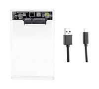 HuddleGlow Transparent Write-Protected 2.5-Inch Solid-State Mechanical Mobile Hard Drive Box 6G Master Notebook Desktop Easy Install Easy to Use