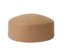HUDFVIOI Beret Autumn Winter 100% Wool Felt Blocked Beret Women Bread Pumpkin Berets Men Ladies Painter Pillbox Hat for Woman(Camel B)