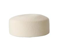 HUDFVIOI Beret Autumn Winter 100% Wool Felt Blocked Beret Women Bread Pumpkin Berets Men Ladies Painter Pillbox Hat for Woman(Beige White B)