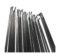 HUDFVIOI Bicycle Spokes 12pcs/lot Pillar PSR 1432 Spokes J-type Stainless Steel Gauge14 14G Length 218-305mm Spokes For Road Mountain Bike Bicycle for replacing bicycle parts(273mm)
