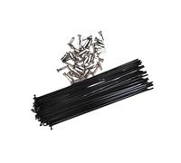 HUDFVIOI Bicycle Spokes 40PCS 121mm-160mm Bicycle Spoke 14G Stainless Steel Black Road Bike Folding Copper Nipple for replacing bicycle parts(136mm)