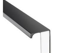 HUDFVIOI Concealed Cabinet Handles Black Invisible Cabinet Storage Pulls Drawer Brushed Gold Kitchen Dressers Handle 1200mm Furniture Hardware Closet Hidden(Black,Length 400mm)