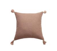 HUDFVIOI Mutumn pillow covers Linen Cushion Covers European With Tassels Throw Pillow Square Home Decorative(PURPLE)