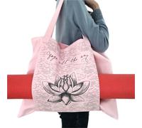 HUDFVIOI Pilates Mat Bag Multifunction Canvas Yoga Bag, Gym Mat,Big Capacity Backpack, Pilates Storage, Carriers(Color-04)