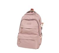 HUDFVIOI School bag Schoolbag Unisex New Japanese Simple High School Student Junior High School Student Large-Capacity Backpack(Pink)