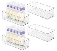 Hudgan 4 PCS Breastmilk Storage Container Set, Space-efficient for Breast Milk Storage in Fridge Freezer, Fits The Lansinoh and Medela Bags