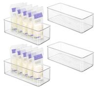 Hudgan 4 PCS Breastmilk Storage Container Set, Space-efficient for Breast Milk Storage in Fridge Freezer, Fits The Lansinoh and Medela Bags