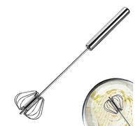 Hudhowks Hand Whisk, Whisk, Semi-Automatic Hand Stirrer Stainless Steel Egg Whisk, Multifunctional Whisk Mixer, Rotating Egg Beater Milk Frother for Whisking Blending