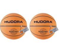 Hudora Basketball size 7 orange, uninflated - Indoor & outdoor rubber basketball for children, teenagers & adults - Grippy basketball made of natural rubber for beginners & advanced players