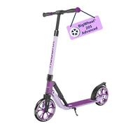 HUDORA BigWheel® 205 Advanced Scooter - lavender - Comfortable aluminium scooter for up to 100kg - Height-adjustable & foldable city scooter - Kick scooter for children/teenagers & adults