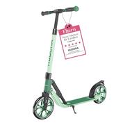 HUDORA BigWheel 205 Advanced Scooter - Comfortable aluminium scooter for up to 100kg - Height-adjustable & foldable kick scooter - Kick scooter for children/teenagers & adults