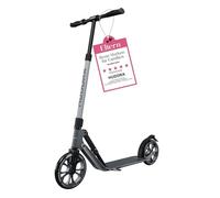 HUDORA BigWheel 230 Advanced Scooter - Stable aluminium scooter for up to 120kg - Quiet & foldable city scooter with stand & bell - Kick scooter for kids/teens & adults