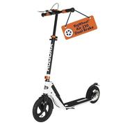 HUDORA BigWheel Air 230 Scooter - Kick scooter with handbrake - Sturdy aluminium scooter with pneumatic tyres - Height-adjustable city scooter for up to 120kg