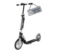 HUDORA BigWheel Air 230 Scooter - Kick scooter without handbrake - Sturdy aluminium scooter with pneumatic tyres - Height-adjustable city scooter for up to 120kg