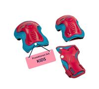 HUDORA Children's Protector Set - 6-Piece Protective Equipment for Girls and Boys - Knee Pads, Elbow Pads and Wrist Guards Ideal for Inline Skates, Roller Skates, Skateboard & Scooters, Berry Size S