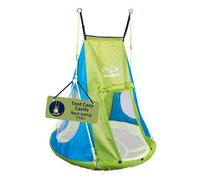 HUDORA Cosy Castle Tent Cover - Blue/Lemon Tent for Nest Swing 90 & 110/120 - Polyester Indoor/Outdoor Canopy for Children & Adults