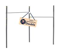 HUDORA Gymnastics Bar Fabian Standard/Pro - Single/Double for Children & Adults - 4 Level Height-Adjustable - Sturdy Outdoor Fitness Bar for Up to 100kg