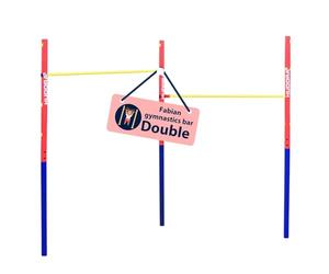 HUDORA Gymnastics Bar Fabian Standard/Pro - Single/double horizontal bar for children & adults - 4 level height-adjustable gym bar - Sturdy outdoor fitness bar for up to 100kg