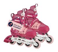 HUDORA Comfort Inline Skates Strong Berry Size 29-34 Softboot Inline Roller Skates Adjustable in Length and Width