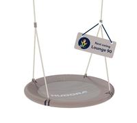 HUDORA Nest Swing Lounge - Height-adjustable nest swing with a diameter of 90/110cm for up to 150kg - Hanging swing with an enclosed seat - Family swing for indoors & outdoors