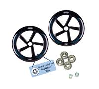 HUDORA Narrow Replacement Wheel Set - 2 PU cast replacement wheels for HUDORA BigWheel 205 Scooter - Fast & slim 205mm replacement wheels with ABEC 5 bearings