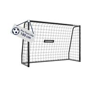 HUDORA Pro Tect 180 Lite soccer goal - garden soccer goal with post padding for outdoor use - quick to set up thanks to click connections - stable goal for children & teens - black
