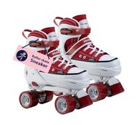 HUDORA Roller Skates Sneaker in sizes - children's roller skates adjustable over 4 sizes - roller skates for kids & teenagers - roller shoes with 4 interchangeable insoles